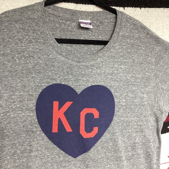 Charlie Hustle KC heart t shirt made in USA - Picture 2 of 9